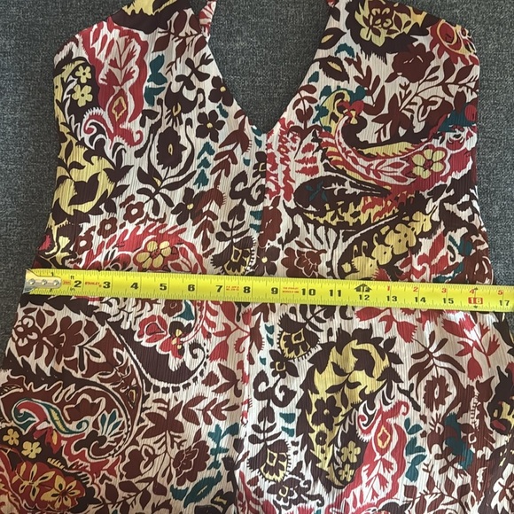 Zara Basic Metalic Paisly Multicolor Maxi Dress. Size XS - Picture 9 of 10